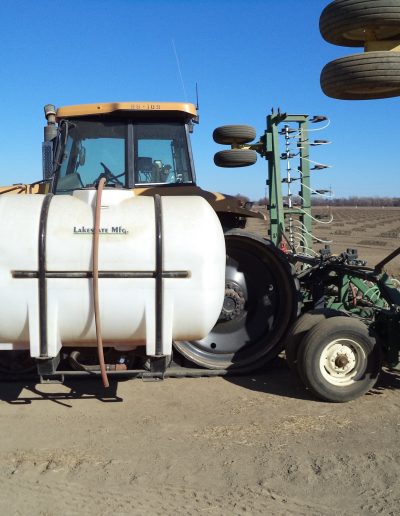 Lakestate Mfg. Cat Tractor with tracks and side mounts - side view