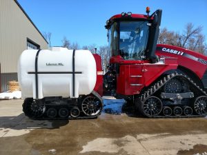 Brackets are mounted directly to the track frame for side mounts on Case IH