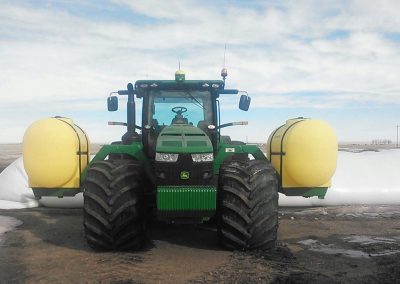 Lakestate Mfg tractor tank mounts on a tractor with Floater tires